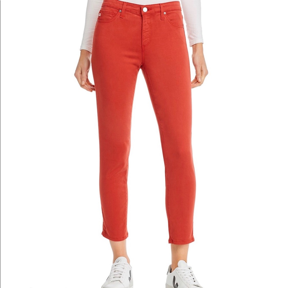 AG Prima Crop Jeans in Red NWT